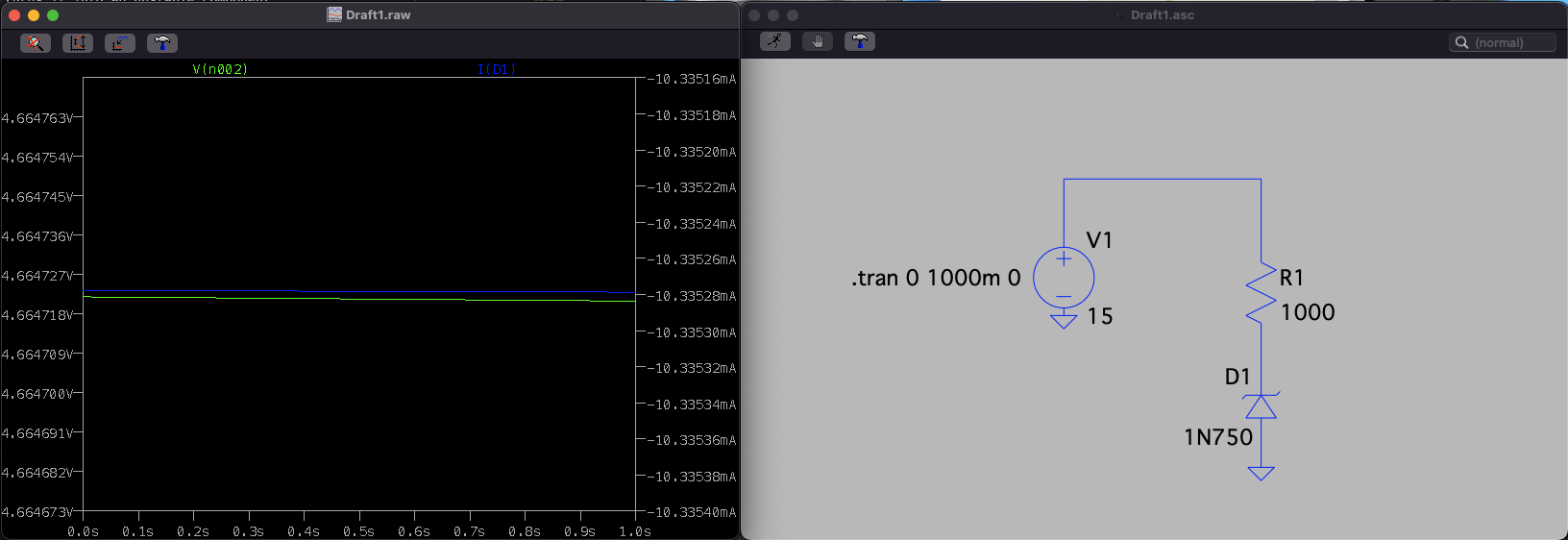 1k Zener Simulation